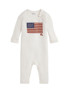 Tutina per neonato Polo Ralph Lauren Kids bianca con motivo a intarsio - Rubino Kids