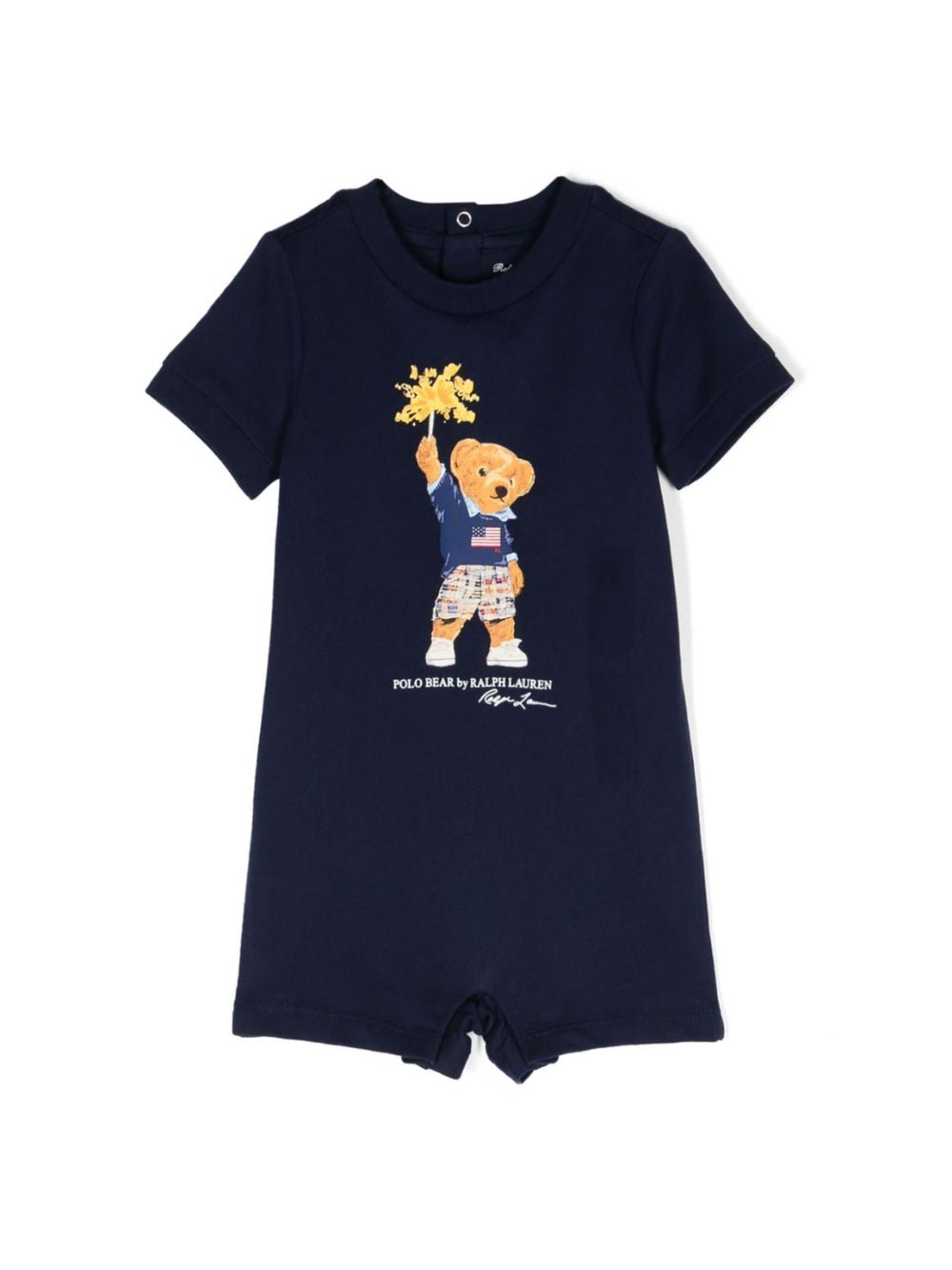 Tutina per neonato Ralph Lauren Kids blu con motivo Polo Bear - Rubino Kids