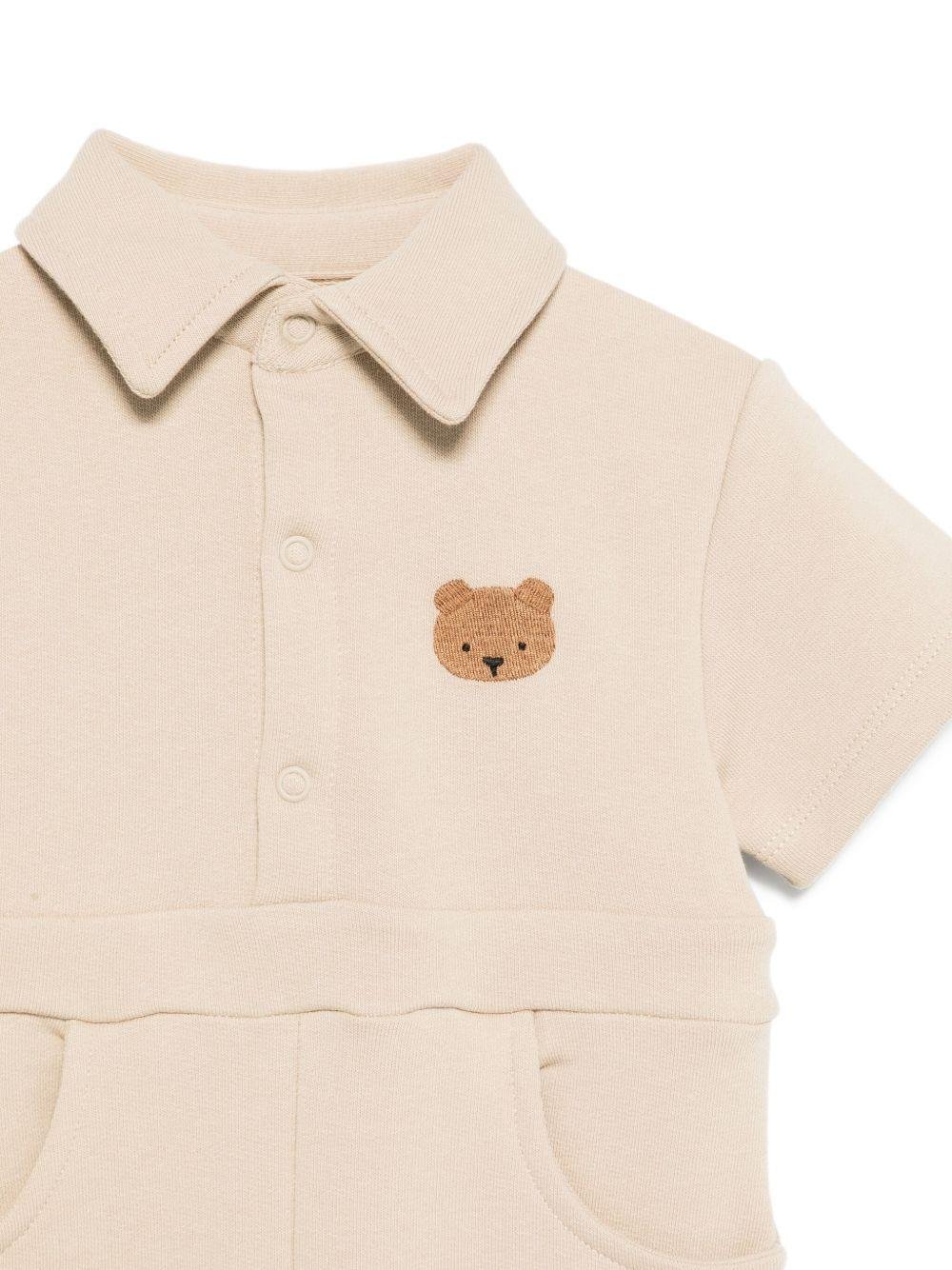 Tutina Piebe per neonati DONSJE beige con colletto polo - Rubino Kids
