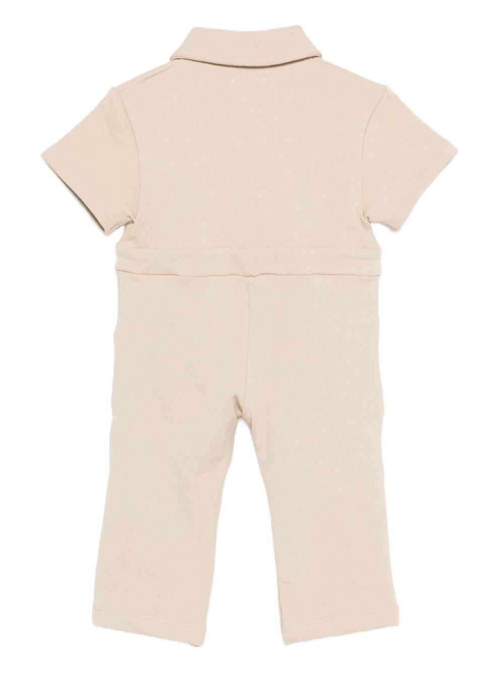Tutina Piebe per neonati DONSJE beige con colletto polo - Rubino Kids
