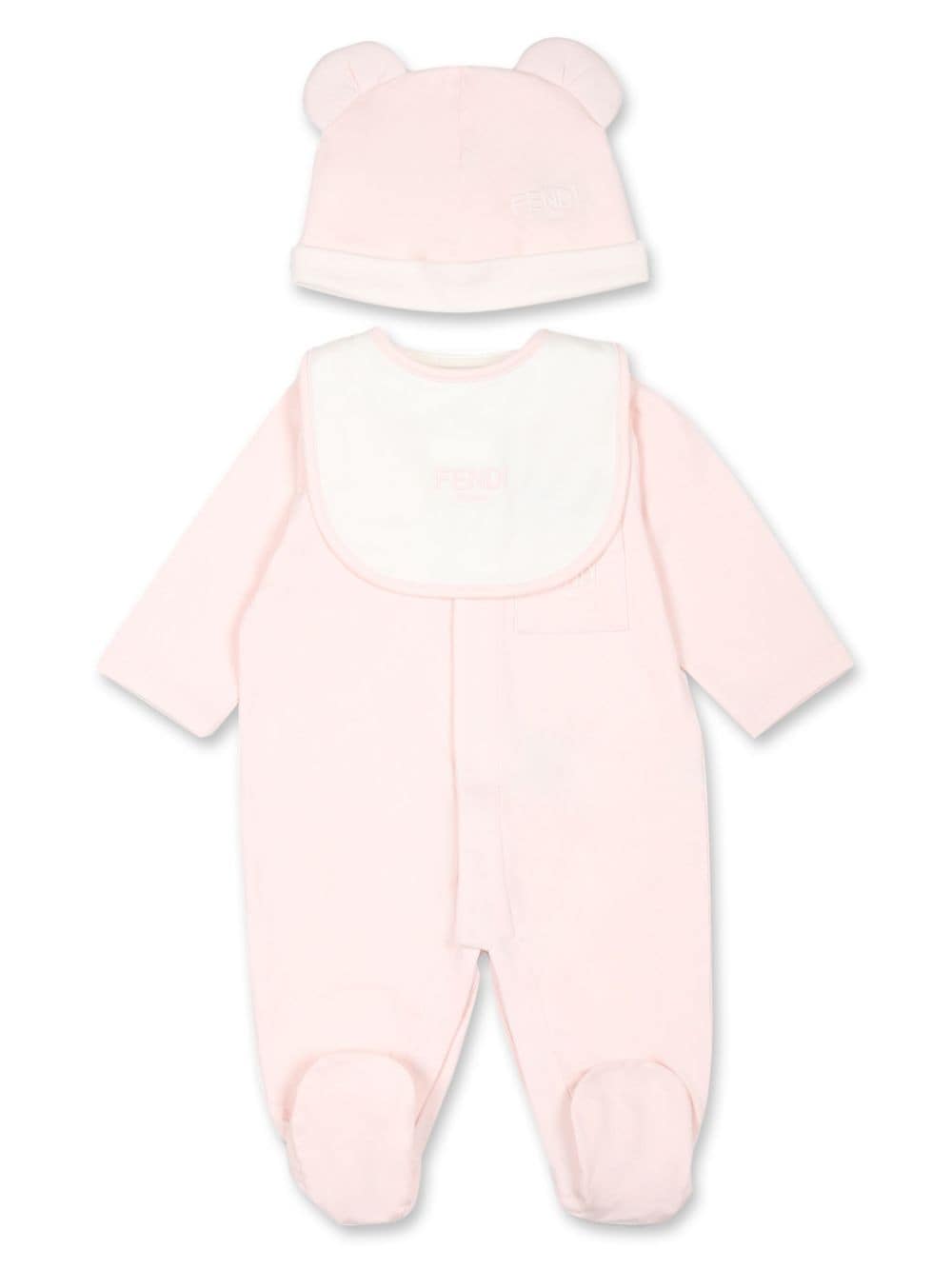 Tutina set neonato per neonata Fendi Kids rosa con cappellino - Rubino Kids