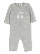 Tutina Tilouana con ricamo per neonato Bonpoint grigio con scollo rotondo - Rubino Kids