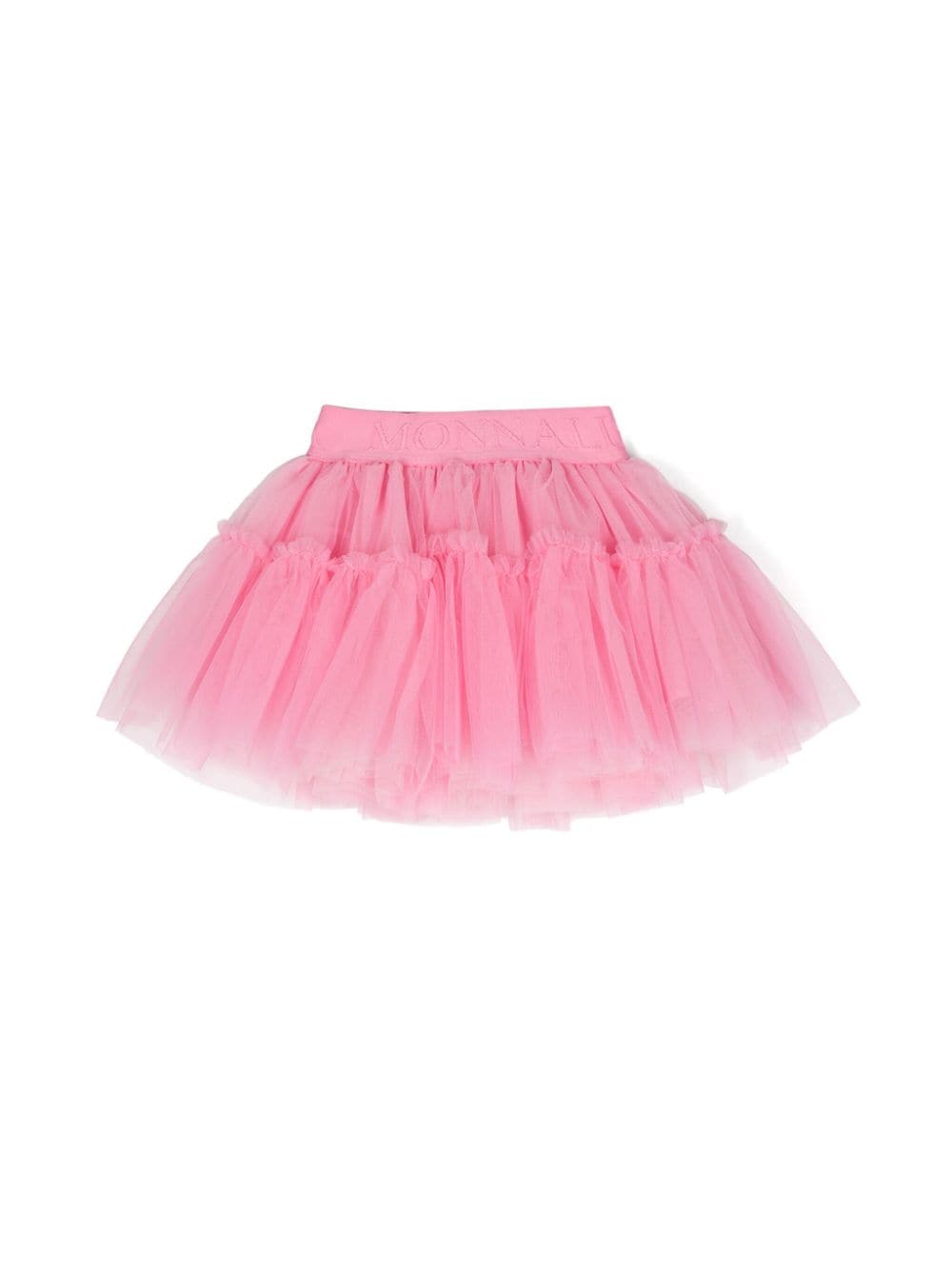 Tutù con ricamo per neonata Monnalisa rosa con orlo dritto - Rubino Kids