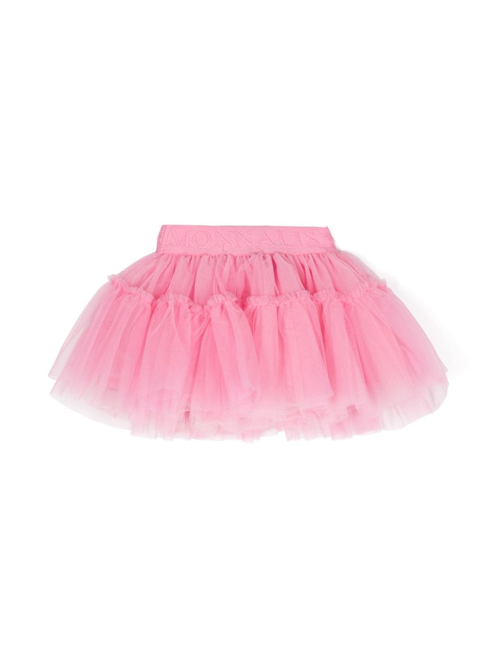 Tutù con ricamo per neonata Monnalisa rosa con orlo dritto - Rubino Kids