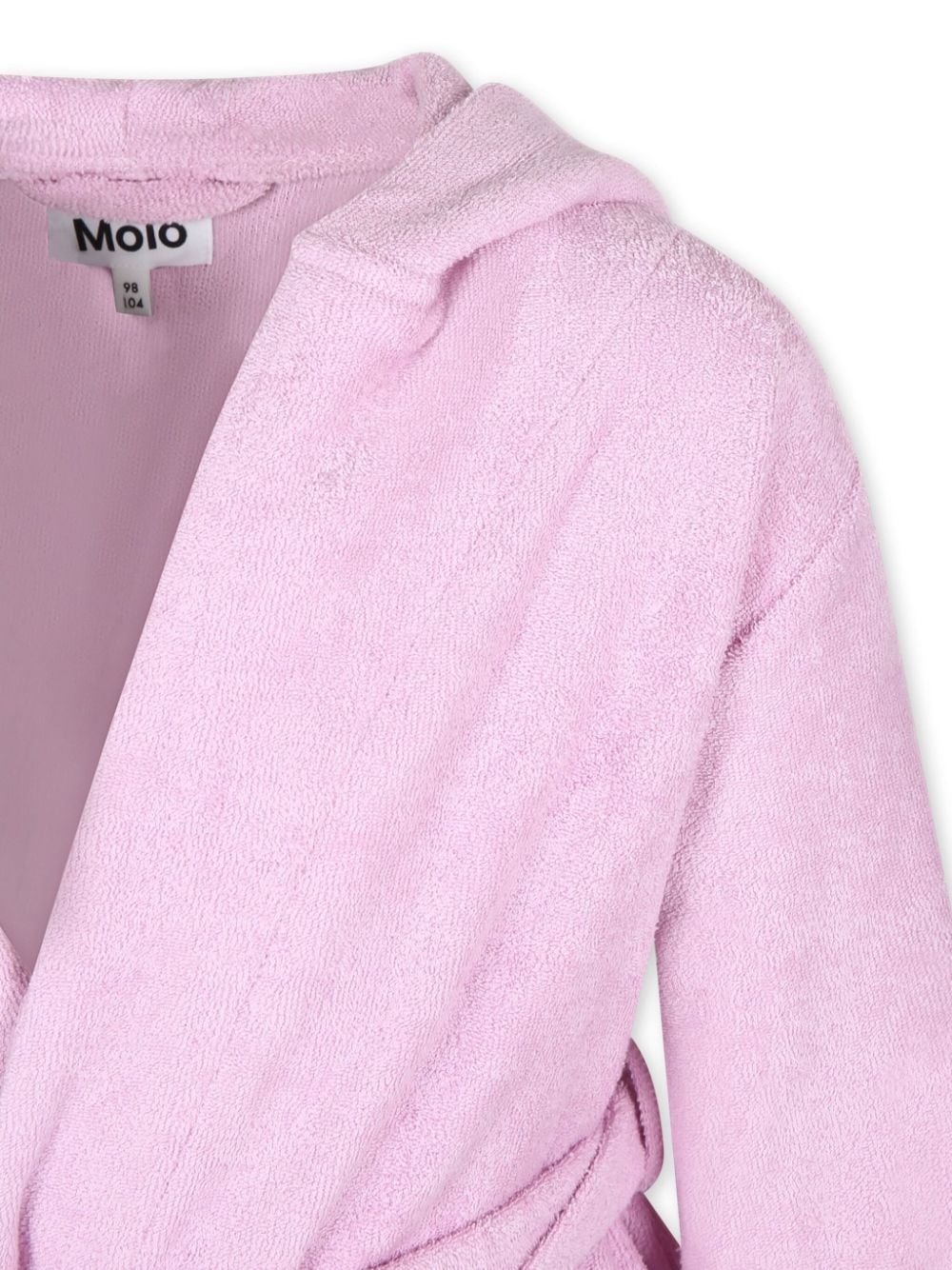 Vestaglia con cappuccio per bambina Molo rosa con effetto spugna - Rubino Kids