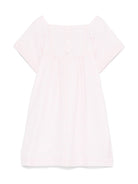 Vestito a quadri per bambina Bonpoint rosa con dettagli smocking - Rubino Kids