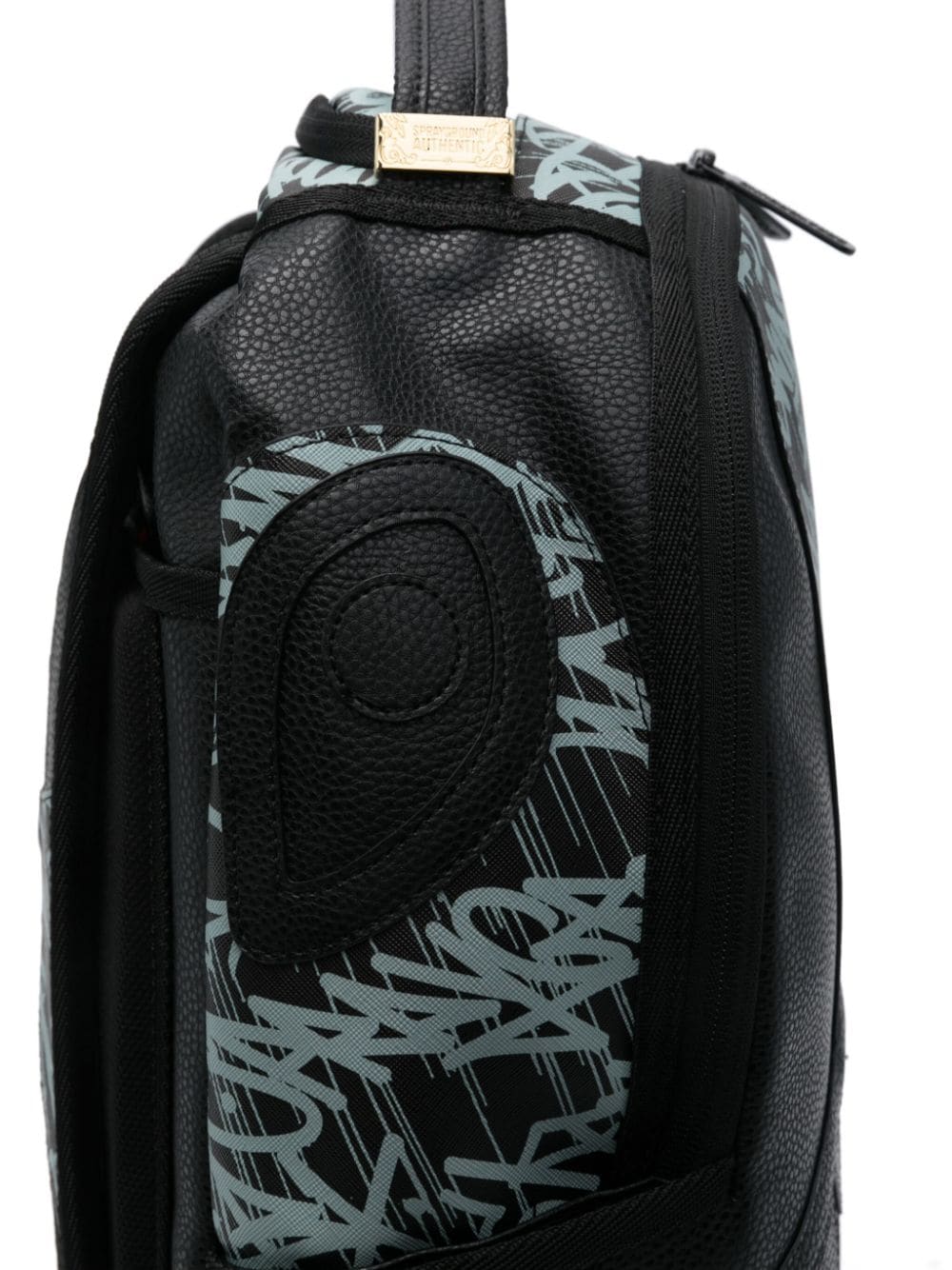 Zaino AMPM per bambino sprayground kid nero con toppa con logo effetto - Rubino Kids