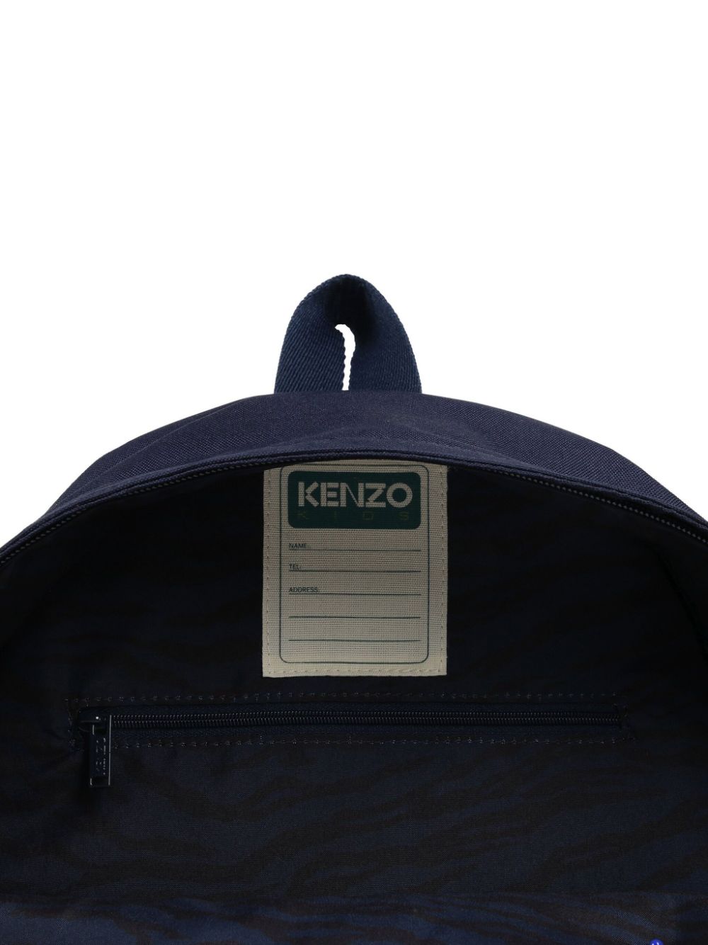 Zaino con ricamo per bambino Kenzo Kids blu con manico superiore - Rubino Kids