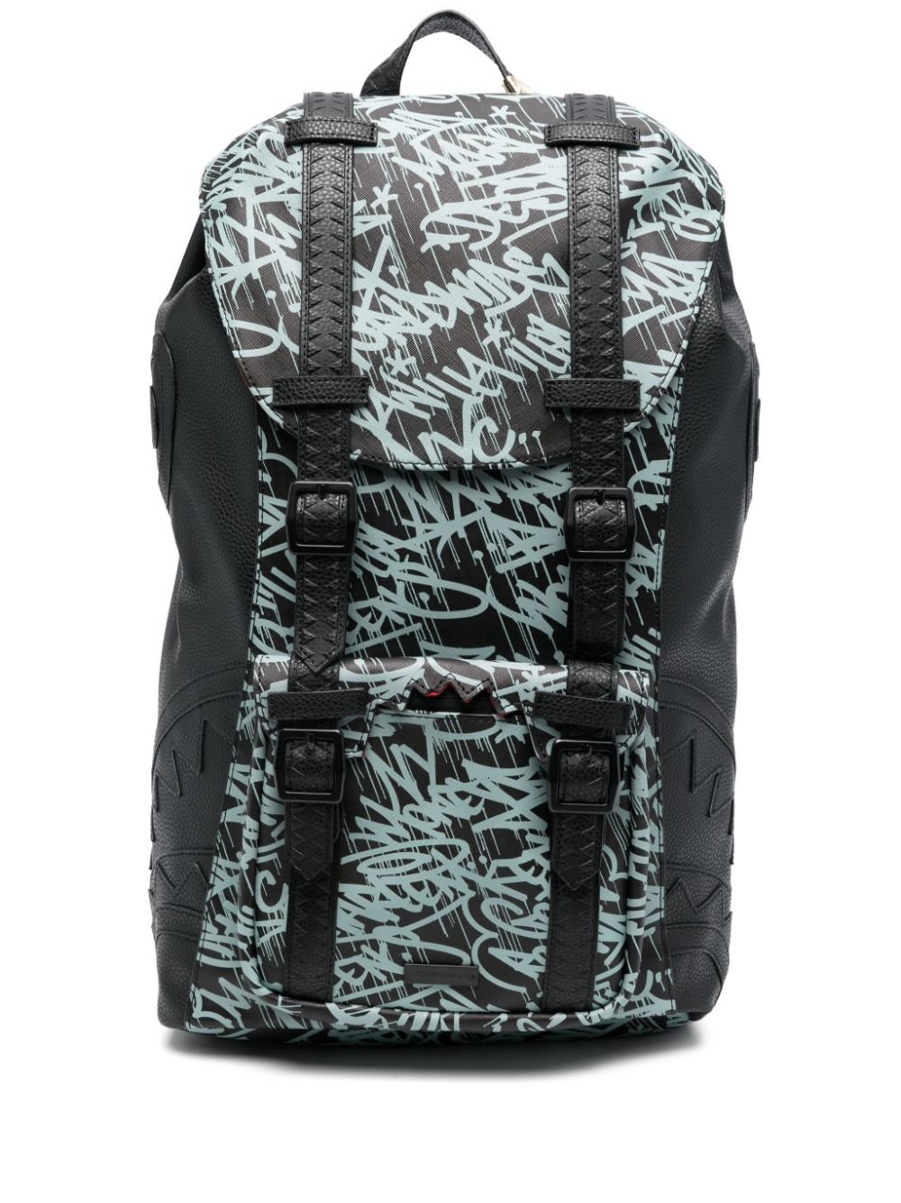 Zaino con stampa graffiti per bambino sprayground kid nero con due spallacci imbottiti - Rubino Kids