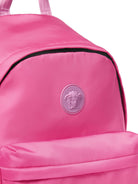 Zaino Medusa con applicazione per bambina Versace Kids rosa con inserti a rete - Rubino Kids