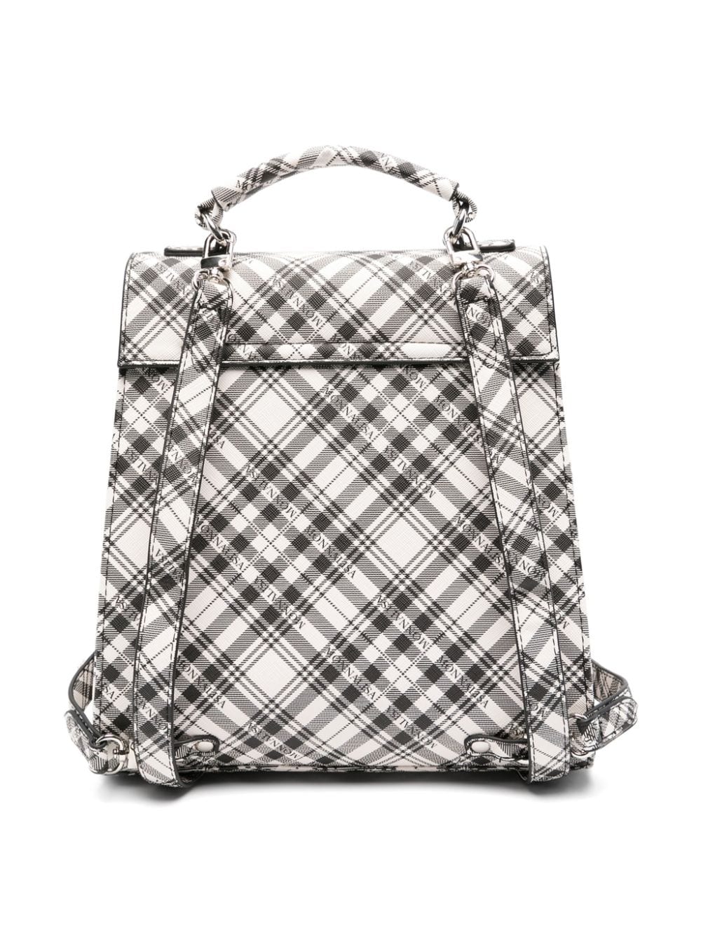 Zaino per bambina Monnalisa a quadri tartan bianco e nero - Rubino Kids