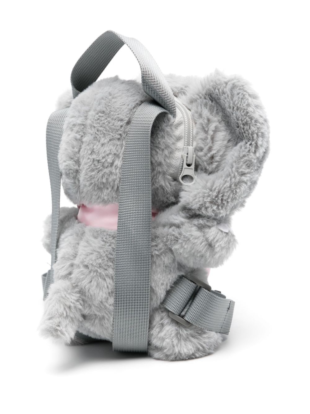 Zaino per bambina Monnalisa Plush Elephant grigio con motivo elefante - Rubino Kids