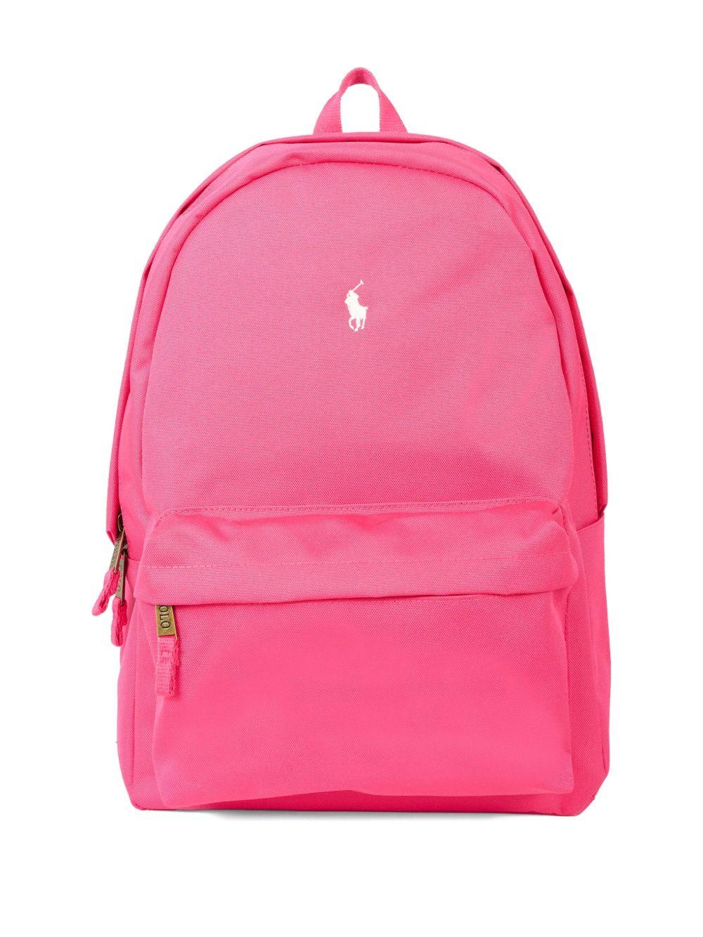 Zaino per bambina Polo Ralph Lauren Kids fucsia con motivo Polo Pony - Rubino Kids