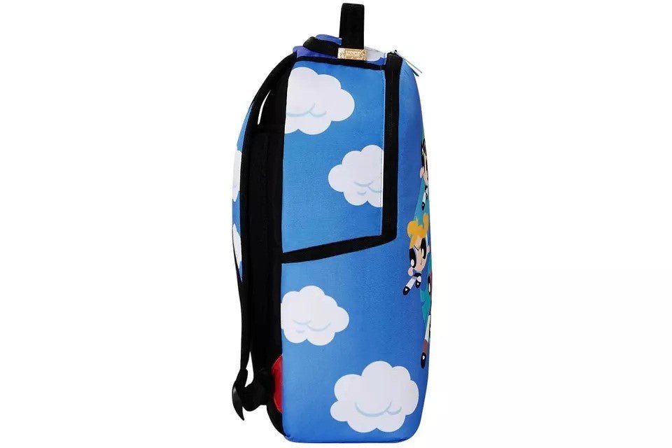 Zaino per bambina Sprayground Kid Superchicche azzurro con stampa grafica - Rubino Kids