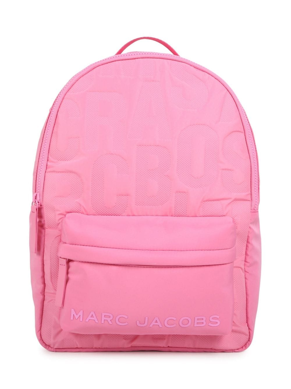 Zaino per bambina The Marc Jacobs Kids rosa con logo frontale inciso - Rubino Kids