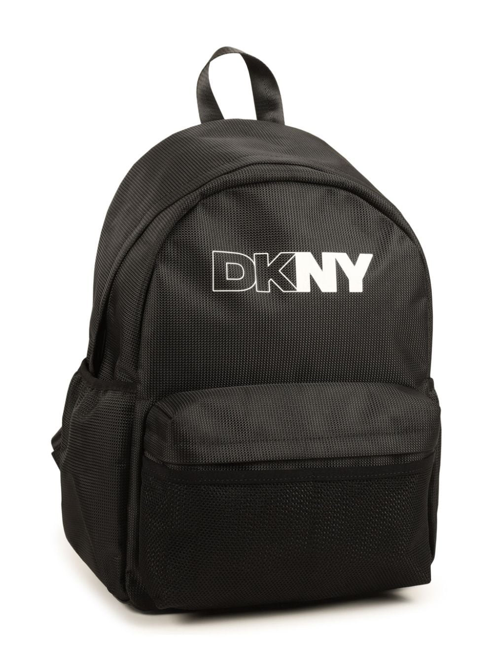 Zaino per bambino Dkny Kids nero con stampa logo sul davanti - Rubino Kids