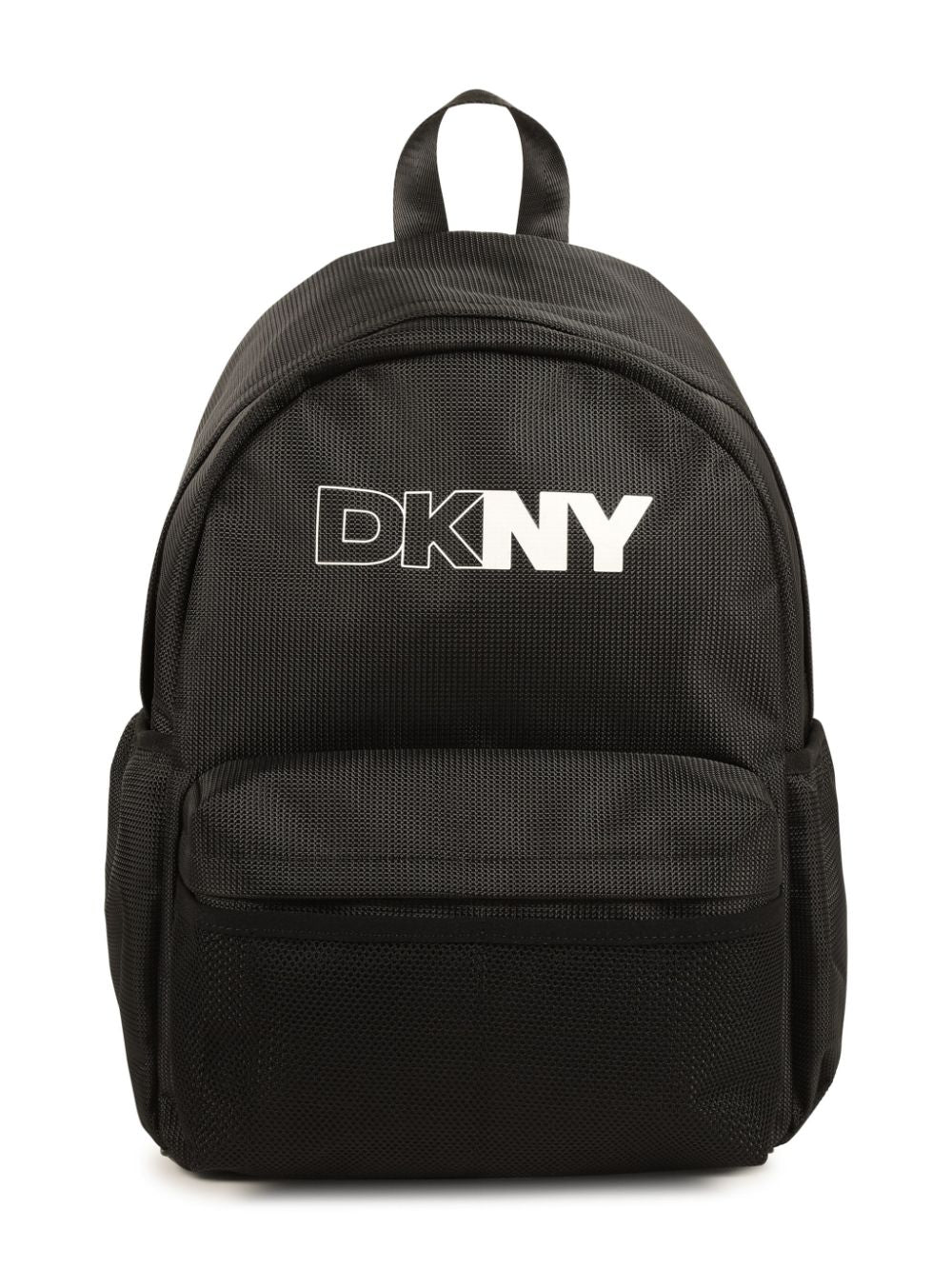 Zaino per bambino Dkny Kids nero con stampa logo sul davanti - Rubino Kids