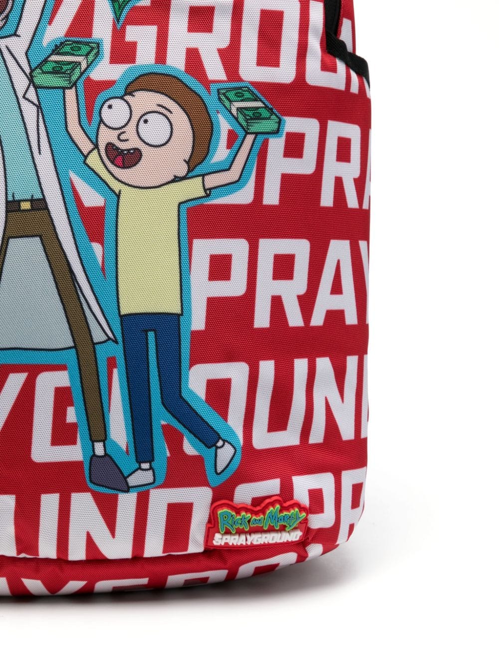 Zaino Rick e Morty DLXSR per bambino sprayground kid rosso con tasche laterali a bustina - Rubino Kids