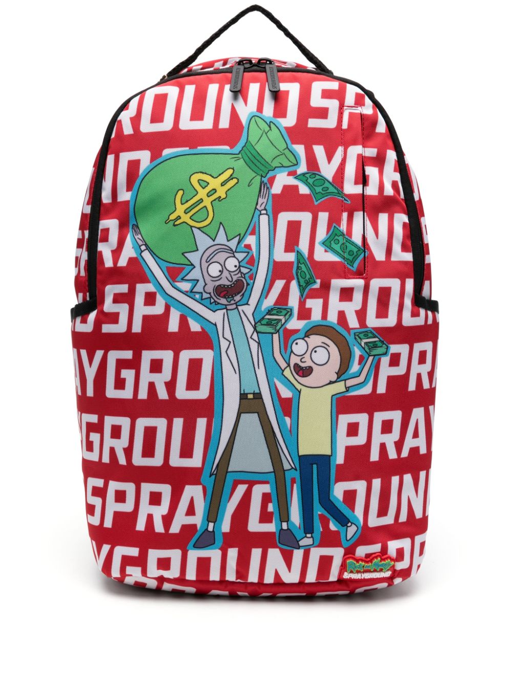 Zaino Rick e Morty DLXSR per bambino sprayground kid rosso con tasche laterali a bustina - Rubino Kids