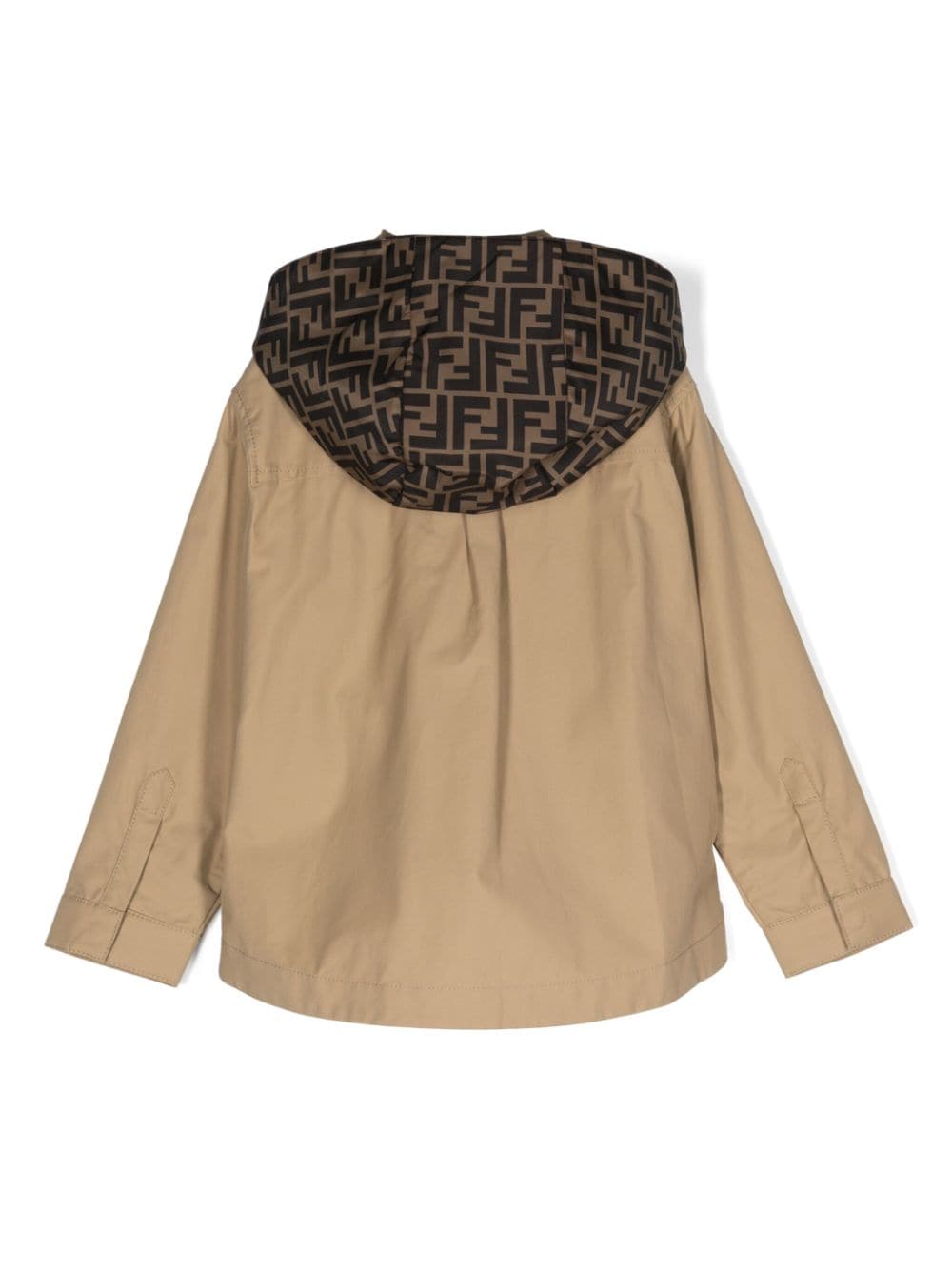 Giacca-camicia junior in gabardina beige - Rubino Kids